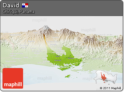 Physical Panoramic Map of David, lighten