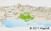 Physical Panoramic Map of David, shaded relief outside