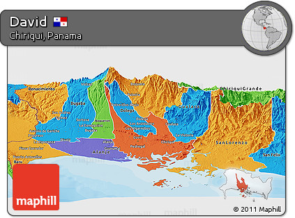 Political Panoramic Map of David