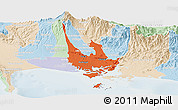 Political Panoramic Map of David, lighten