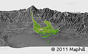 Satellite Panoramic Map of David, desaturated