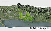 Satellite Panoramic Map of David, semi-desaturated