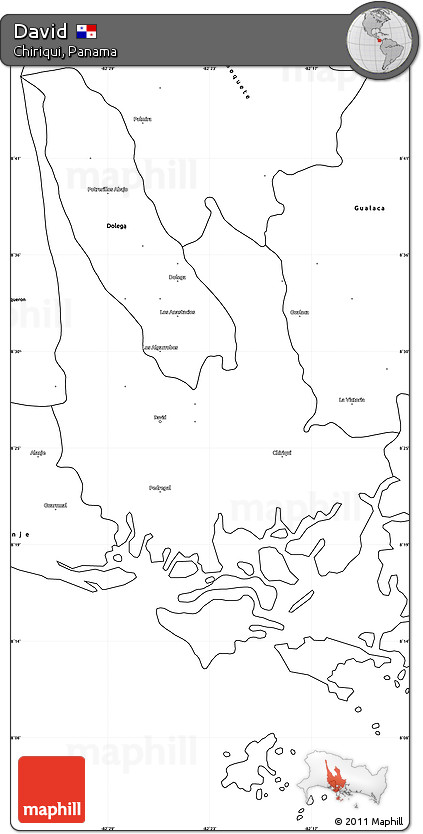 Blank Simple Map of David