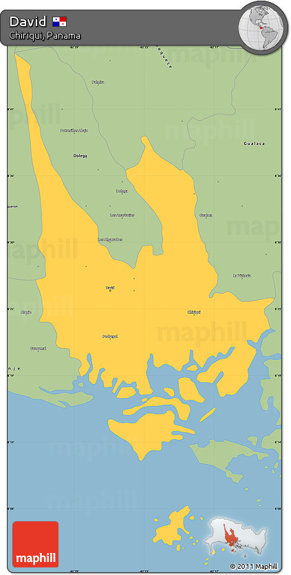 Savanna Style Simple Map of David
