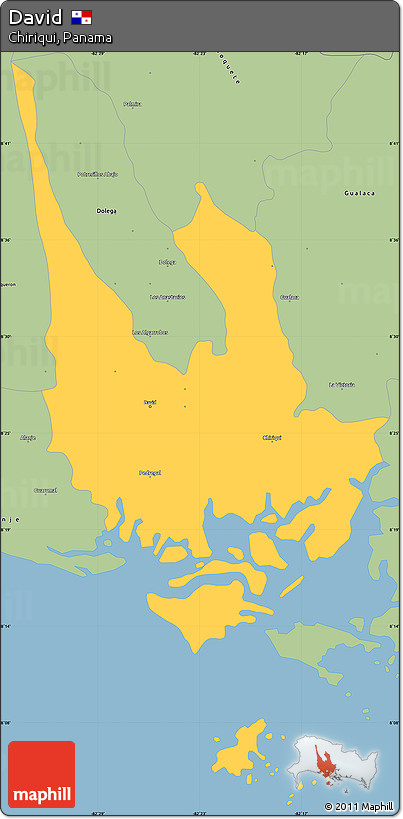 Savanna Style Simple Map of David