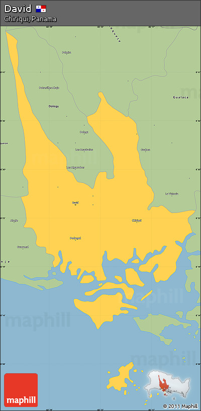 Savanna Style Simple Map of David