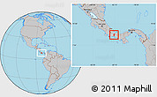 Gray Location Map of Gualaca