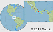 Savanna Style Location Map of Gualaca