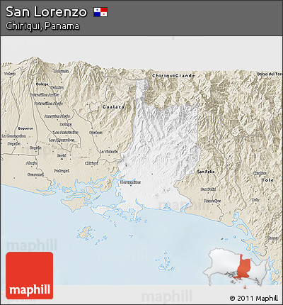 Classic Style 3D Map of San Lorenzo