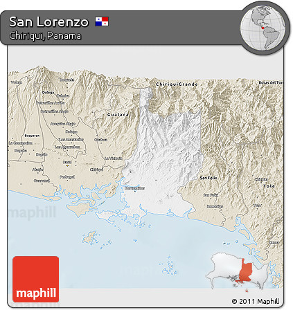 Classic Style 3D Map of San Lorenzo