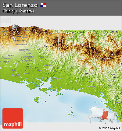 Physical 3D Map of San Lorenzo