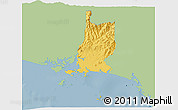 Savanna Style 3D Map of San Lorenzo, single color outside