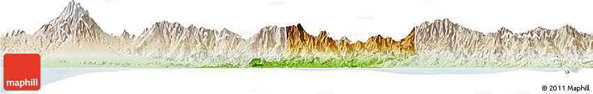 Physical Horizon Map of San Lorenzo, lighten