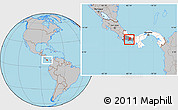 Gray Location Map of San Lorenzo, highlighted country, highlighted parent region