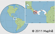 Savanna Style Location Map of San Lorenzo, highlighted country, highlighted parent region, within the entire country