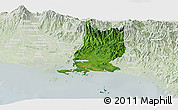 Satellite Panoramic Map of San Lorenzo, lighten