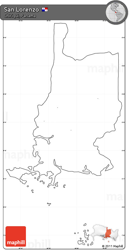 Blank Simple Map of San Lorenzo, cropped outside