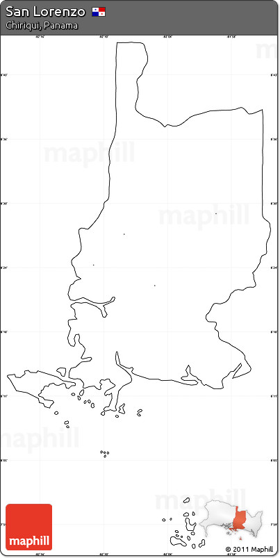 Blank Simple Map of San Lorenzo, cropped outside
