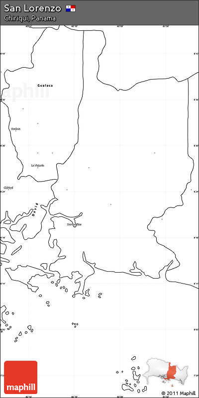 Blank Simple Map of San Lorenzo