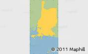Savanna Style Simple Map of San Lorenzo, single color outside