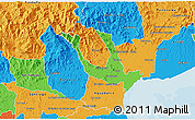 Political 3D Map of Nata