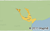 Savanna Style 3D Map of Nata, single color outside