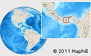 Shaded Relief Location Map of Nata