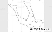 Blank Simple Map of Nata, cropped outside