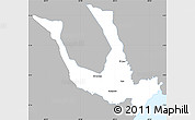 Gray Simple Map of Nata, single color outside