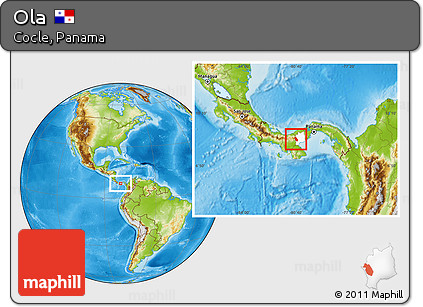 Physical Location Map of Ola, highlighted parent region