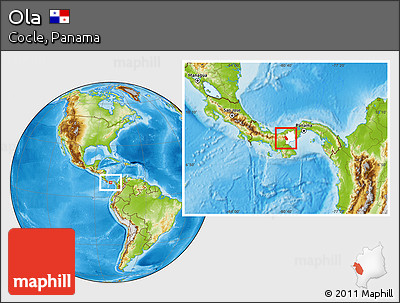 Physical Location Map of Ola, highlighted parent region