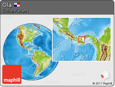 Physical Location Map of Ola, highlighted parent region
