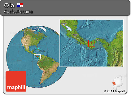 Satellite Location Map of Ola