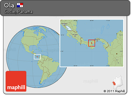 Savanna Style Location Map of Ola
