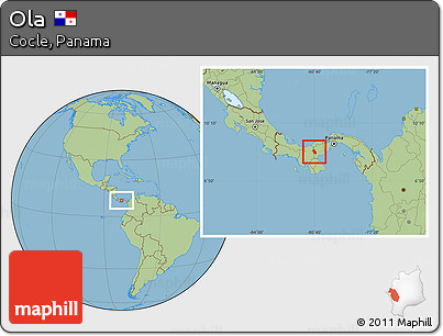 Savanna Style Location Map of Ola
