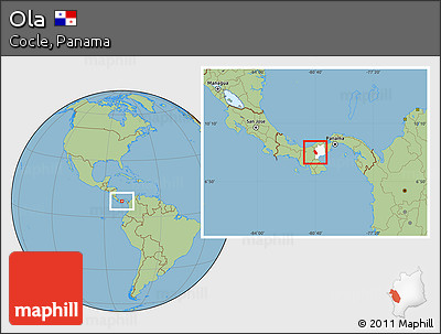 Savanna Style Location Map of Ola, highlighted parent region