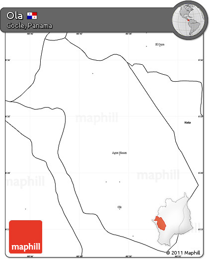 Blank Simple Map of Ola