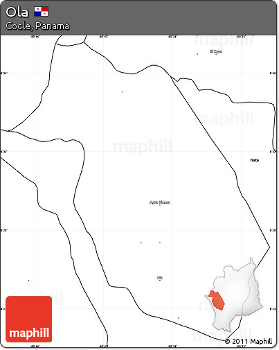Blank Simple Map of Ola
