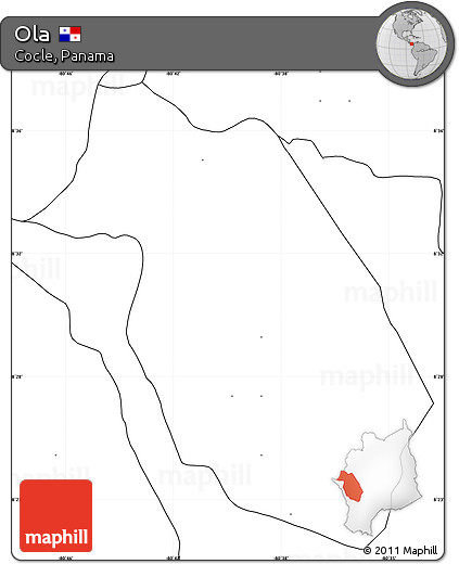Blank Simple Map of Ola, no labels
