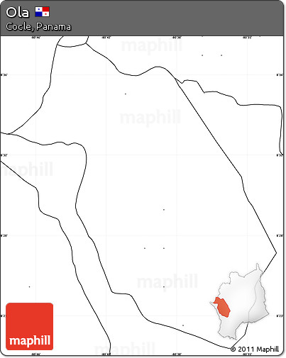Blank Simple Map of Ola, no labels