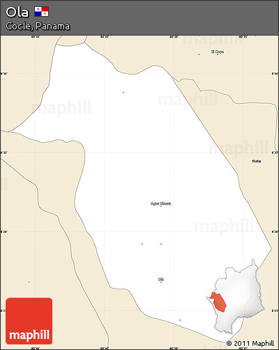 Classic Style Simple Map of Ola