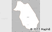 Gray Simple Map of Ola, cropped outside