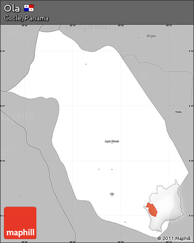 Gray Simple Map of Ola