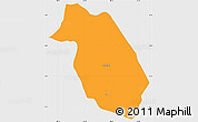 Political Simple Map of Ola, single color outside