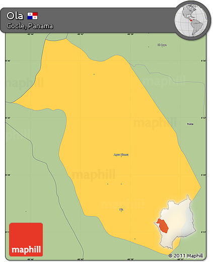 Savanna Style Simple Map of Ola