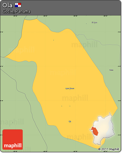Savanna Style Simple Map of Ola