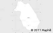 Silver Style Simple Map of Ola, single color outside