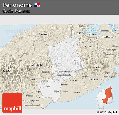 Classic Style 3D Map of Penonome