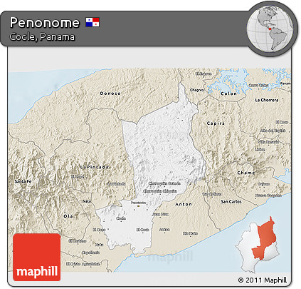 Classic Style 3D Map of Penonome