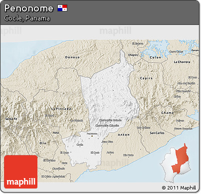 Classic Style 3D Map of Penonome